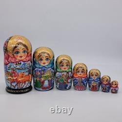 8 Nesting dolls Winter Matryoshka 7 in 1 Russian doll Handmade In Ukraine