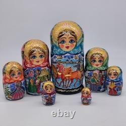 8 Nesting dolls Winter Matryoshka 7 in 1 Russian doll Handmade In Ukraine 2025