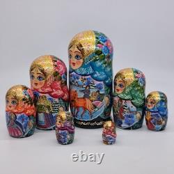 8 Nesting dolls Winter Matryoshka 7 in 1 Russian doll Handmade In Ukraine 2025