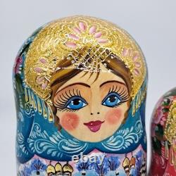 8 Nesting dolls Winter Matryoshka 7 in 1 Russian doll Handmade In Ukraine 2025