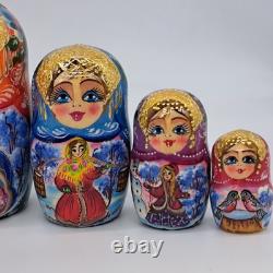 8 Nesting dolls Winter Matryoshka 7 in 1 Russian doll Handmade In Ukraine 2025