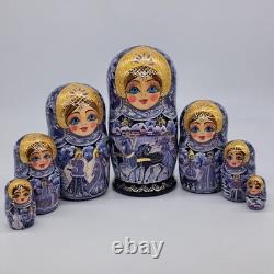 8 Purple Nesting dolls Matryoshka 7 in 1 Russian doll Handmade In Ukraine 2025