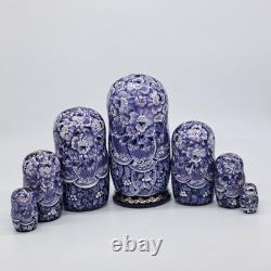 8 Purple Nesting dolls Matryoshka 7 in 1 Russian doll Handmade In Ukraine 2025