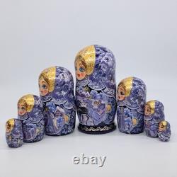 8 Purple Nesting dolls Matryoshka 7 in 1 Russian doll Handmade In Ukraine 2025