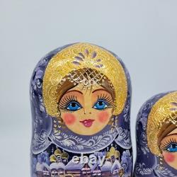 8 Purple Nesting dolls Matryoshka 7 in 1 Russian doll Handmade In Ukraine 2025