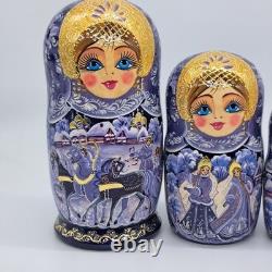 8 Purple Nesting dolls Matryoshka 7 in 1 Russian doll Handmade In Ukraine 2025