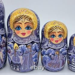8 Purple Nesting dolls Matryoshka 7 in 1 Russian doll Handmade In Ukraine 2025