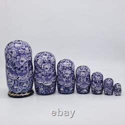8 Purple Nesting dolls Matryoshka 7 in 1 Russian doll Handmade In Ukraine 2025