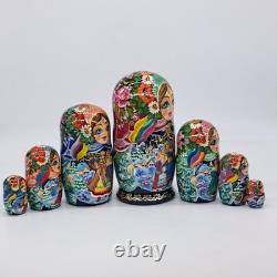 8 Ukrainian Christmas Nesting dolls 7 in 1 Art Russian doll Handmade In Ukraine