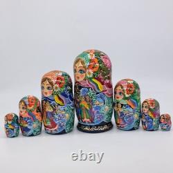 8 Ukrainian Christmas Nesting dolls 7 in 1 Art Russian doll Handmade In Ukraine