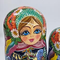 8 Ukrainian Christmas Nesting dolls 7 in 1 Art Russian doll Handmade In Ukraine
