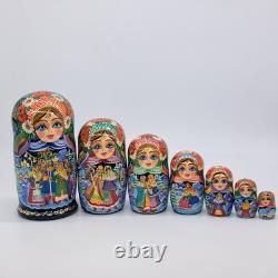 8 Ukrainian Christmas Nesting dolls 7 in 1 Russian doll Handmade In Ukraine