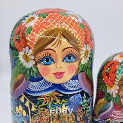 8 Ukrainian Christmas Nesting dolls 7 in 1 Russian doll Handmade In Ukraine