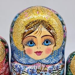 9 Nesting dolls Winter Matryoshka 10 in 1 Russian doll Handmade In Ukraine 2025