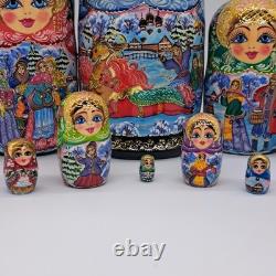 9 Nesting dolls Winter Matryoshka 10 in 1 Russian doll Handmade In Ukraine 2025