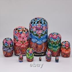 9 Nesting dolls Winter Matryoshka 10 in 1 Russian doll Handmade In Ukraine 2025