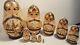 9 Pcs Russian Hand Painted Nesting Doll Magnificent Matryoshka Moscow Signed