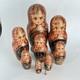 9 Vintage Russian Wood Nesting Dolls Hand Painted 12 Roses Horse Wizard