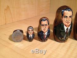 AMERICAN PRESIDENTS PORTRAITS by ZHELEZNOV S. RUSSIAN MATRYOSHKA NESTING DOLL 10