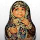 Art Roly Poly Author Doll Russian Matryoshka Winter Girl First Snow No Nesting