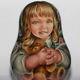Art Roly Poly Author Doll Russian Matryoshka Girl Teddy Bear No Nesting