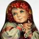 Author Art Roly Poly Doll Russian Matryoshka Autumn Red Berry Girl No Nesting