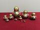 A Set Of Vintage Signed Russian Eastern European Painted Nesting Dolls