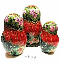 Admirer 10 Piece Russian Babushka Stacking Nesting Doll Set