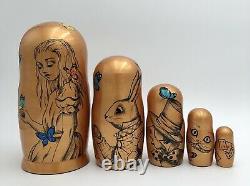 Alice In Wonderland Inspired Matryoshka, Russian nesting dolls, Babushka