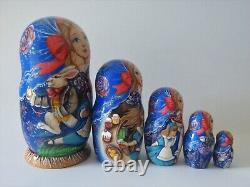 Alice. Nesting Doll. Set of 5. (Russian Collection Sacramento) Sale