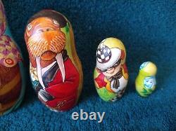 Alice in Wonderland Russian Nesting Doll Set of 5 MATRYOSHKA