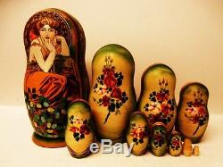 Alkota Authentic Russian Collectible Nesting Doll Mucha's Heritage, Unique