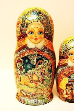 Alkota Authentic Russian Collectible Nesting Doll The Snow Queen, 8H, Unique