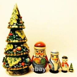 Alkota Genuine Russian Collectible Nesting Doll Christmas Tradition, 9H