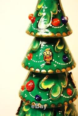 Alkota Genuine Russian Collectible Nesting Doll My Favorite Christmas Tree, 18
