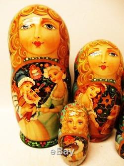 Alkota Original Russian Nesting Doll Nutcracker Fairy Tale, 11, Unique, Wood
