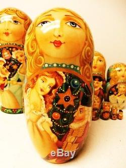 Alkota Original Russian Nesting Doll Nutcracker Fairy Tale, 11, Unique, Wood