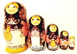Alkota Russian Authentic Collectible Nesting Doll Agafiya, 6.5H, Limited