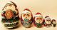 Alkota Russian Authentic Collectible Nesting Doll Jolly Santa Egg, 6.5h