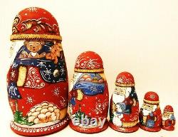 Alkota Russian Authentic Collectible Nesting Doll Russian Frost, 8, Linden