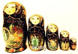 Alkota Russian Authentic Collectible Nesting Doll Russian Tales, 7H