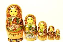 Alkota Russian Genuine Collectible Nesting Doll Anfisa, 6.5, Wood, Unique
