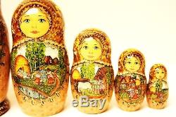 Alkota Russian Genuine Collectible Nesting Doll Anfisa, 6.5, Wood, Unique