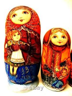 Alkota Russian Genuine Collectible Nesting Doll Anfisa, 7.5, Wood, Unique