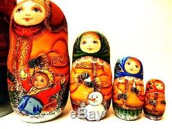 Alkota Russian Genuine Collectible Nesting Doll Anfisa, 7.5, Wood, Unique