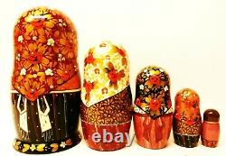 Alkota Russian Genuine Wooden Collectible Nesting Doll Eudoxia, 6.5H