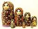 Alkota Russian Genuine Wooden Collectible Nesting Doll Flowers Of Russia, 8h
