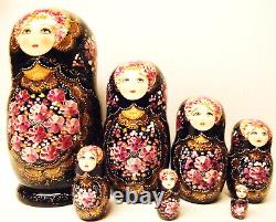 Alkota Russian Genuine Wooden Collectible Nesting Doll Mitrophanovna, 8H