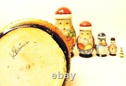 Alkota Russian Genuine Wooden Collectible Nesting Doll Tree in Gold, 13.75H