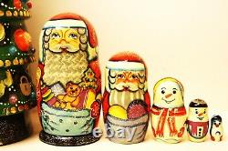 Alkota Russian Original Collectible Nesting Doll My Christmas Eve, 18H